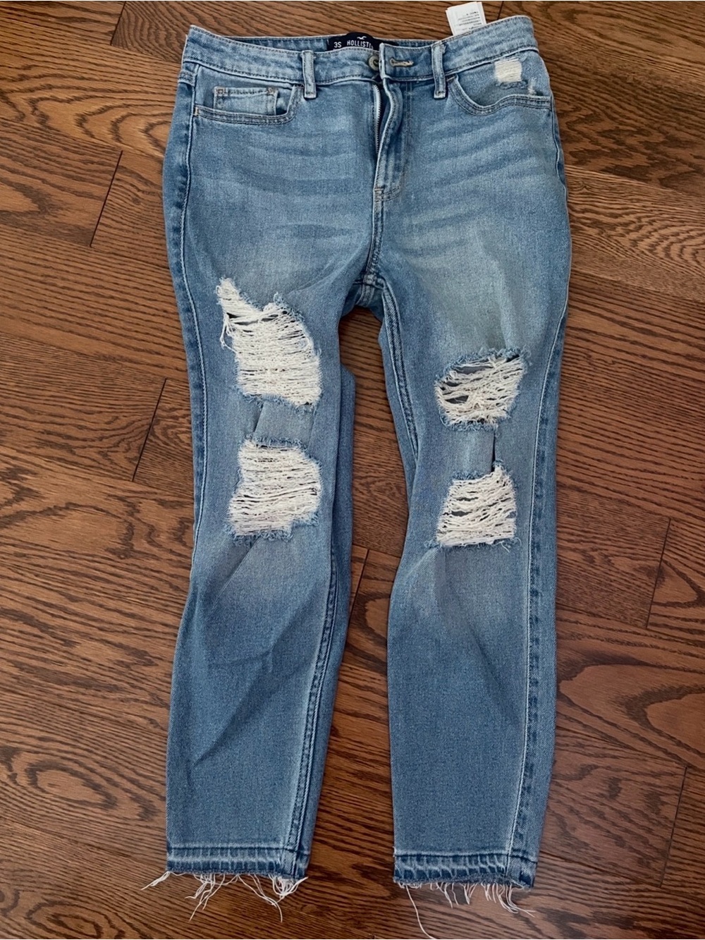 Hollister Light Blue Ripped Skinny Jeans (W26, L24)